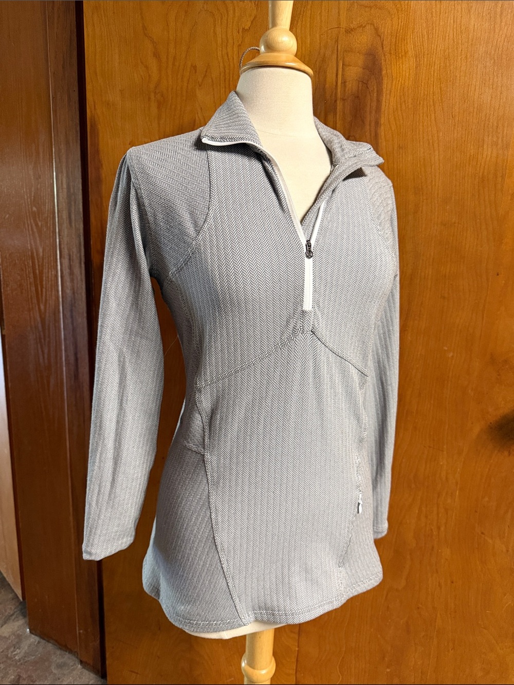 lululemon athletica Light Gray Half-Zip Pullover